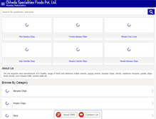 Tablet Screenshot of chhedaspecialities.in